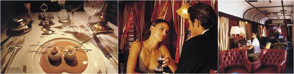 From Left - Rovos Rail Cuisine, Dining, Observation car